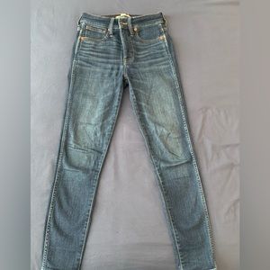 Blue 10” high waste, skinny jeans